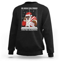 Funny Christmas Diddy Sweatshirt He Sees You When Youre Sleeping Dirty Ugly Xmas - Wonder Print Shop