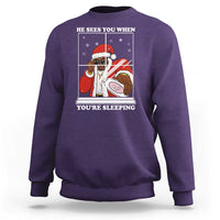 Funny Christmas Diddy Sweatshirt He Sees You When Youre Sleeping Dirty Ugly Xmas - Wonder Print Shop