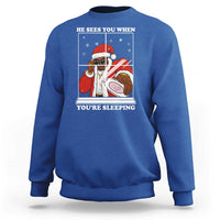 Funny Christmas Diddy Sweatshirt He Sees You When Youre Sleeping Dirty Ugly Xmas - Wonder Print Shop