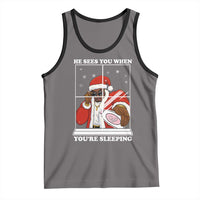 Funny Christmas Diddy Tank Top He Sees You When Youre Sleeping Dirty Ugly Xmas - Wonder Print Shop