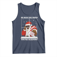 Funny Christmas Diddy Tank Top He Sees You When Youre Sleeping Dirty Ugly Xmas - Wonder Print Shop