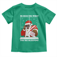 Funny Christmas Diddy Toddler T Shirt He Sees You When Youre Sleeping Dirty Ugly Xmas - Wonder Print Shop