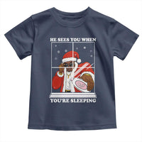 Funny Christmas Diddy Toddler T Shirt He Sees You When Youre Sleeping Dirty Ugly Xmas - Wonder Print Shop
