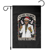 Funny Christmas Diddy Garden Flag He Sees You When Youre Sleeping Dirty Xmas Lights - Wonder Print Shop