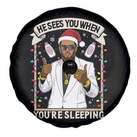 Funny Christmas Diddy Spare Tire Cover He Sees You When Youre Sleeping Dirty Xmas Lights - Wonder Print Shop