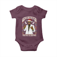 Funny Christmas Diddy Baby Onesie He Sees You When Youre Sleeping Dirty Xmas Lights - Wonder Print Shop