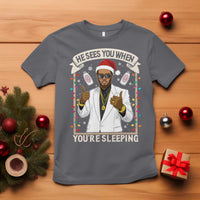 Funny Christmas Diddy T Shirt He Sees You When Youre Sleeping Dirty Xmas Lights - Wonder Print Shop