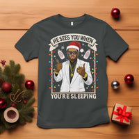 Funny Christmas Diddy T Shirt He Sees You When Youre Sleeping Dirty Xmas Lights - Wonder Print Shop