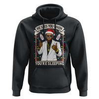 Funny Christmas Diddy Hoodie He Sees You When Youre Sleeping Dirty Xmas Lights - Wonder Print Shop