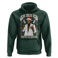 Funny Christmas Diddy Hoodie He Sees You When Youre Sleeping Dirty Xmas Lights - Wonder Print Shop