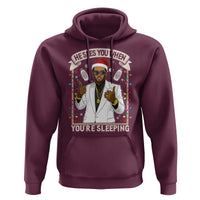 Funny Christmas Diddy Hoodie He Sees You When Youre Sleeping Dirty Xmas Lights - Wonder Print Shop