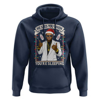 Funny Christmas Diddy Hoodie He Sees You When Youre Sleeping Dirty Xmas Lights - Wonder Print Shop