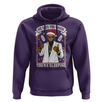 Funny Christmas Diddy Hoodie He Sees You When Youre Sleeping Dirty Xmas Lights - Wonder Print Shop