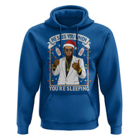 Funny Christmas Diddy Hoodie He Sees You When Youre Sleeping Dirty Xmas Lights - Wonder Print Shop