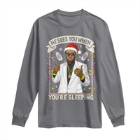 Funny Christmas Diddy Long Sleeve Shirt He Sees You When Youre Sleeping Dirty Xmas Lights - Wonder Print Shop