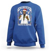 Funny Christmas Diddy Sweatshirt He Sees You When Youre Sleeping Dirty Xmas Lights - Wonder Print Shop