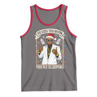 Funny Christmas Diddy Tank Top He Sees You When Youre Sleeping Dirty Xmas Lights - Wonder Print Shop