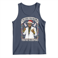Funny Christmas Diddy Tank Top He Sees You When Youre Sleeping Dirty Xmas Lights - Wonder Print Shop