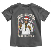 Funny Christmas Diddy Toddler T Shirt He Sees You When Youre Sleeping Dirty Xmas Lights - Wonder Print Shop