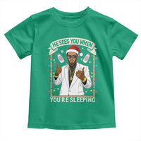Funny Christmas Diddy Toddler T Shirt He Sees You When Youre Sleeping Dirty Xmas Lights - Wonder Print Shop