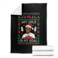 Funny Christmas Diddy Throw Blanket Embarrassing Any Hole is My Goal Dirty Ugly Xmas - Wonder Print Shop