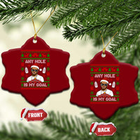 Funny Christmas Diddy Ceramic Ornament Embarrassing Any Hole is My Goal Dirty Ugly Xmas - Wonder Print Shop