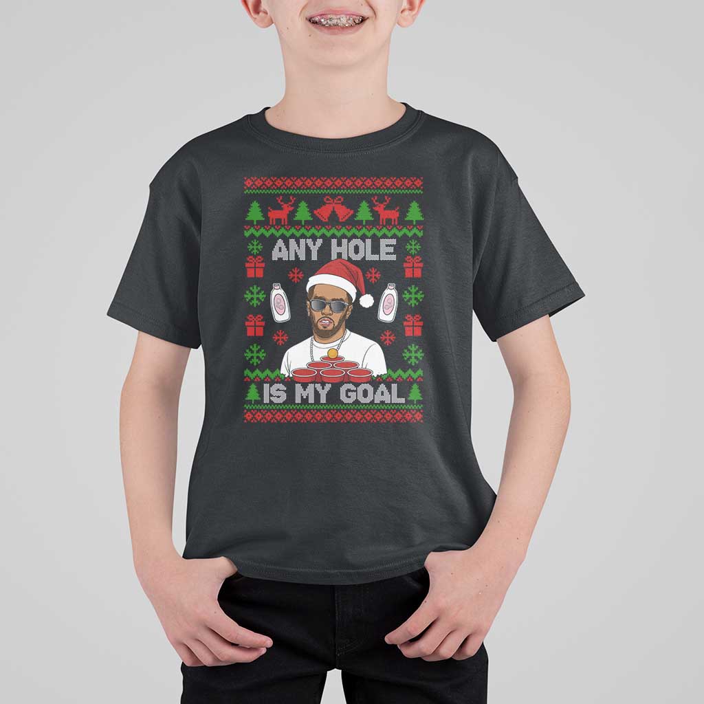 Funny Christmas Diddy T Shirt For Kid Embarrassing Any Hole is My Goal Dirty Ugly Xmas - Wonder Print Shop