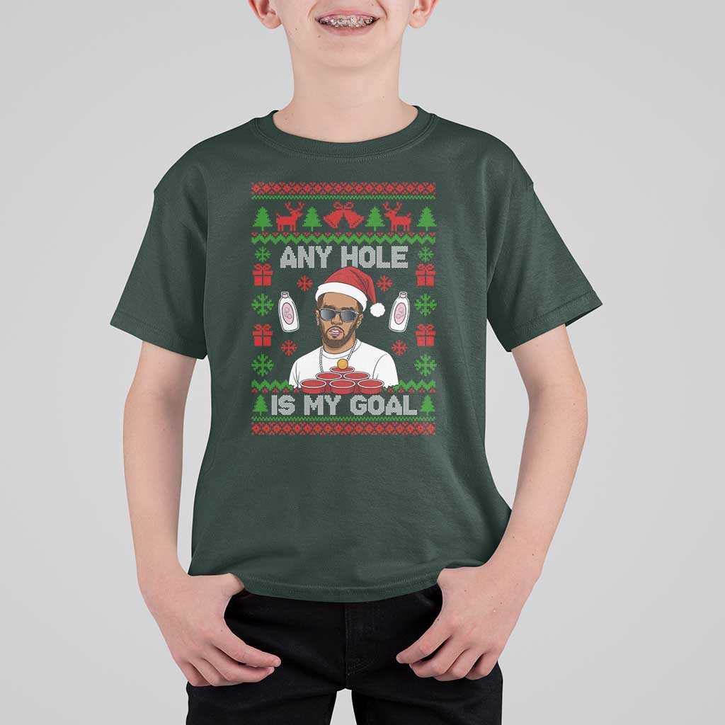 Funny Christmas Diddy T Shirt For Kid Embarrassing Any Hole is My Goal Dirty Ugly Xmas - Wonder Print Shop