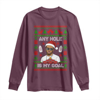 Funny Christmas Diddy Long Sleeve Shirt Embarrassing Any Hole is My Goal Dirty Ugly Xmas - Wonder Print Shop