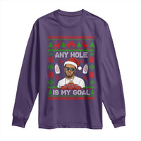 Funny Christmas Diddy Long Sleeve Shirt Embarrassing Any Hole is My Goal Dirty Ugly Xmas - Wonder Print Shop