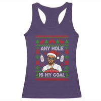 Funny Christmas Diddy Racerback Tank Top Embarrassing Any Hole is My Goal Dirty Ugly Xmas - Wonder Print Shop