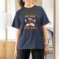 Funny Christmas Diddy T Shirt For Women Embarrassing Any Hole is My Goal Dirty Ugly Xmas - Wonder Print Shop