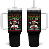 Funny Christmas Diddy Tumbler With Handle Embarrassing Any Hole is My Goal Dirty Ugly Xmas - Wonder Print Shop