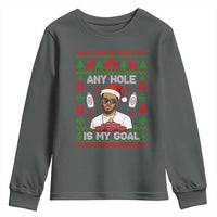 Funny Christmas Diddy Youth Sweatshirt Embarrassing Any Hole is My Goal Dirty Ugly Xmas - Wonder Print Shop