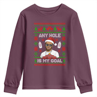 Funny Christmas Diddy Youth Sweatshirt Embarrassing Any Hole is My Goal Dirty Ugly Xmas - Wonder Print Shop