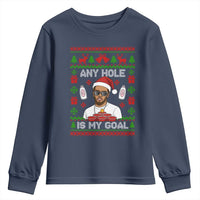 Funny Christmas Diddy Youth Sweatshirt Embarrassing Any Hole is My Goal Dirty Ugly Xmas - Wonder Print Shop