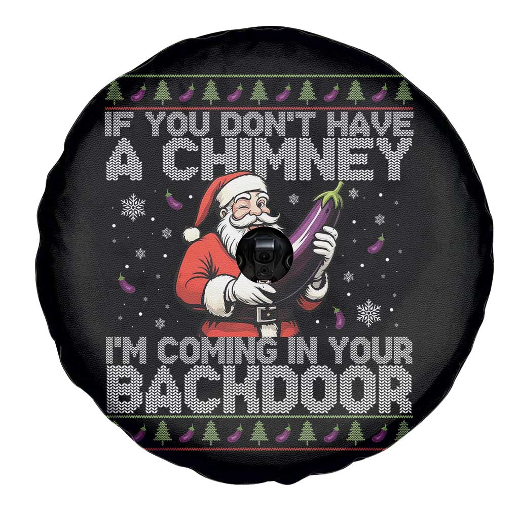 Funny Inappropriate Christmas Spare Tire Cover Santa If You Dont Have A Chimney Im Coming In Your Backdoor - Wonder Print Shop