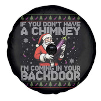 Funny Inappropriate Christmas Spare Tire Cover Santa If You Dont Have A Chimney Im Coming In Your Backdoor - Wonder Print Shop