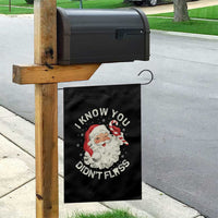 I Know You Didnt Floss Garden Flag Funny Dentist Christmas Santa Dental Hygiene - Wonder Print Shop