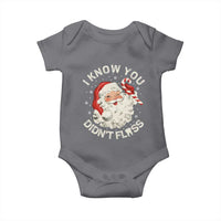 I Know You Didnt Floss Baby Onesie Funny Dentist Christmas Santa Dental Hygiene - Wonder Print Shop