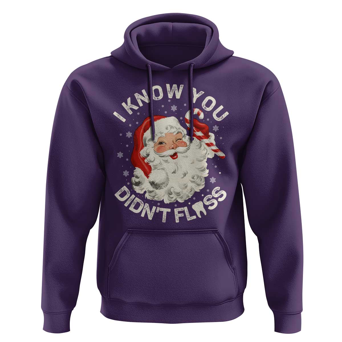 I Know You Didnt Floss Hoodie Funny Dentist Christmas Santa Dental Hygiene - Wonder Print Shop