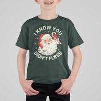 I Know You Didnt Floss T Shirt For Kid Funny Dentist Christmas Santa Dental Hygiene - Wonder Print Shop