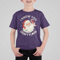 I Know You Didnt Floss T Shirt For Kid Funny Dentist Christmas Santa Dental Hygiene - Wonder Print Shop