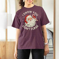 I Know You Didnt Floss T Shirt For Women Funny Dentist Christmas Santa Dental Hygiene - Wonder Print Shop