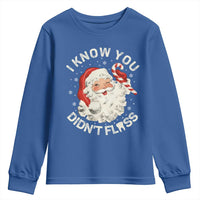 I Know You Didnt Floss Youth Sweatshirt Funny Dentist Christmas Santa Dental Hygiene - Wonder Print Shop