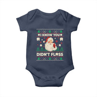 I Know You Didnt Floss Dentist Ugly Christmas Baby Onesie Funny Santa Dental Hygiene - Wonder Print Shop