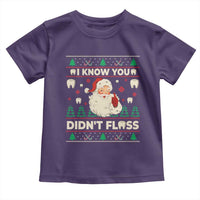 I Know You Didnt Floss Dentist Ugly Christmas Toddler T Shirt Funny Santa Dental Hygiene - Wonder Print Shop