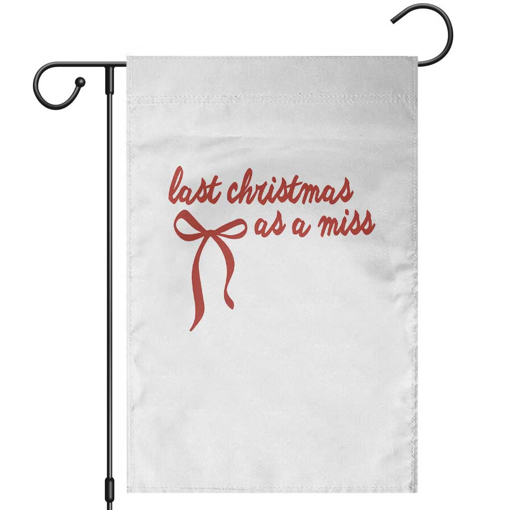 Last Christmas As A Miss Garden Flag Bride To Be Future Mrs Xmas Engaged Gift - Wonder Print Shop
