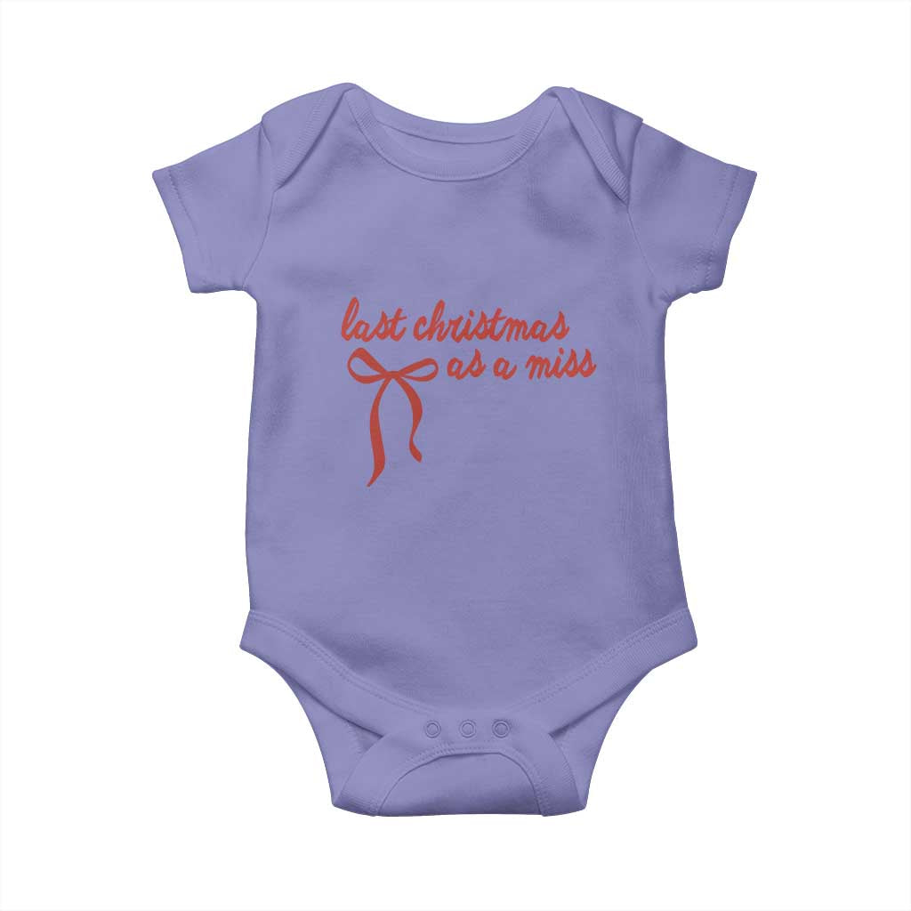 Last Christmas As A Miss Baby Onesie Bride To Be Future Mrs Xmas Engaged Gift - Wonder Print Shop