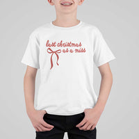 Last Christmas As A Miss T Shirt For Kid Bride To Be Future Mrs Xmas Engaged Gift - Wonder Print Shop